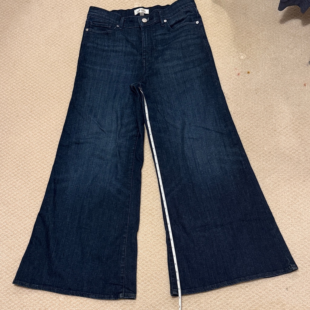 Frame Denim Dark Indigo WideLeg Jeans Frame Denim Dark Indigo WideLeg Jeans